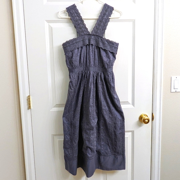 Abercrombie & Fitch Dresses & Skirts - Abercrombie & Fitch Eyelet dress in dusty blue, size 8